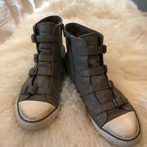 Ash Leather High Tops